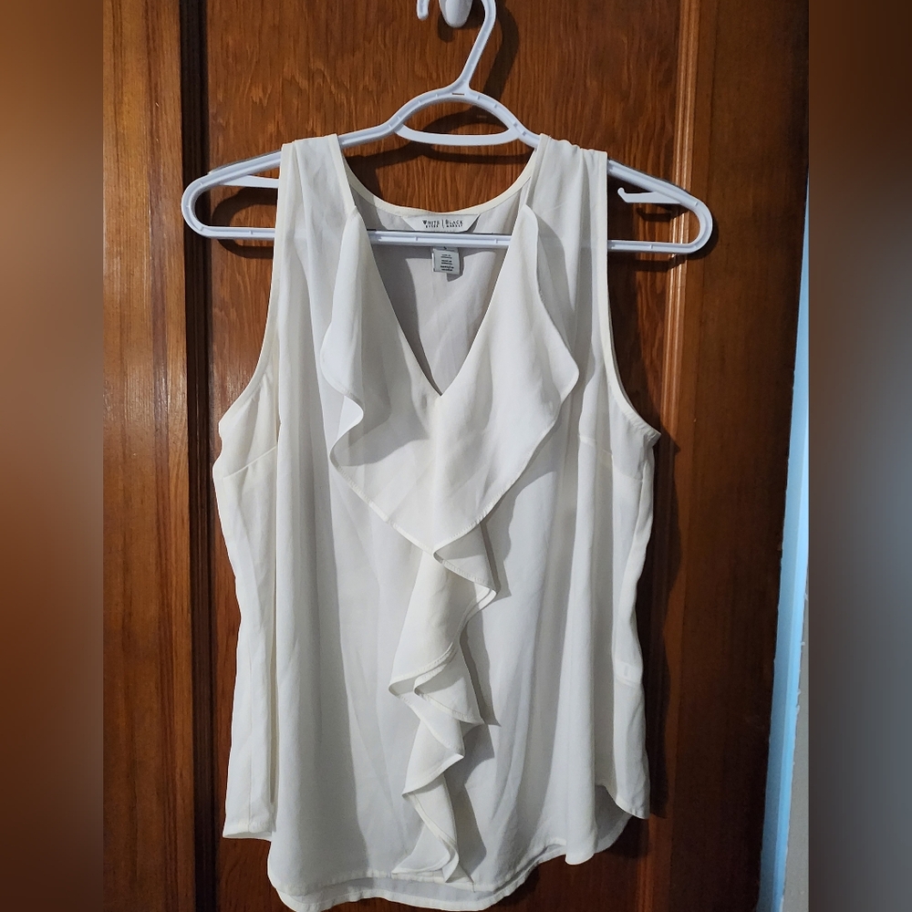 Elegant Cream Sleeveless Blouse